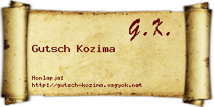 Gutsch Kozima névjegykártya